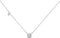 Dtja Sterling Silver Square Crystal Choker Necklace for Women Girls Cushion Shape Cubic Zirconia Small Delicate Princess Cut Pendant Necklace Adju...