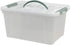 Saedy 14 Quart Latching Box, Great Funtionality Plastic Storage Bin with Lid, Clear Transparent Box with Handles...
