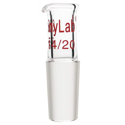 stonylab Glass Pour Out Adapter, Borosilicate Glass Liquid Pouring Adapter with 14/20 Ground Inner Joint for Laboratory Lab Supply...
