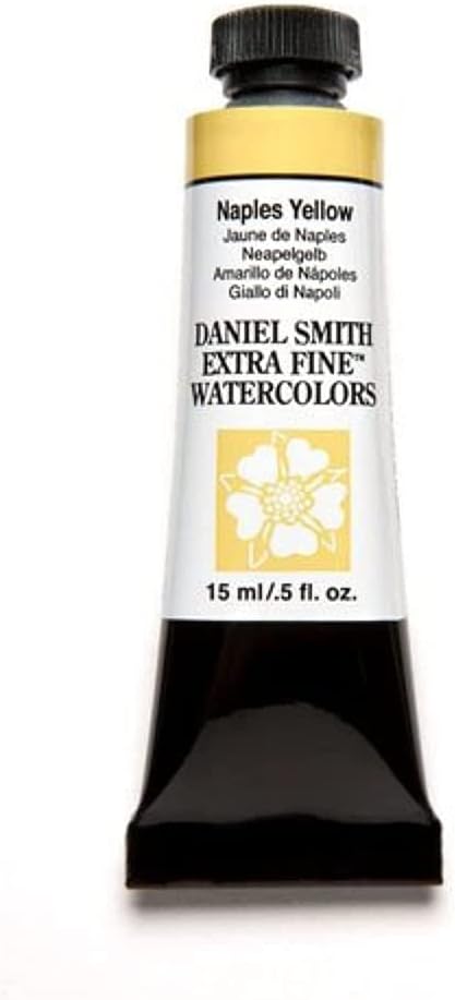 DANIEL SMITH 284600058 Extra Fine Watercolor 15ml Paint Tube, Naples Yellow, 0.5 Fl Oz (Pack of 1)...