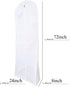 L-Pack Wedding Dress Garment Bag Extra Long White Clothes Cover for Storage or Travel (White, 72-in)...