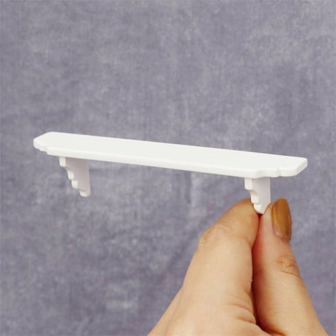 1Pc White Dollhouse Wall Shelf, 1:12 Scale Miniature Dollhouse Accessories, White Doll House Storage Wall Shelf for Kitchen Scene, Dollhouse Décor...