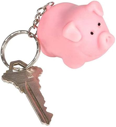 Six 2" NAUGHTY PIG KEY CHAINS - (Lot of 6)...