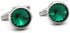 Men's Luxury Crystal Cufflinks Green Color Stone Quality Wedding Cuff Links with Gift Box...