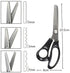 Professional Pinking Shears, Comfort Grip Handle Stainless Steel Dressmaking Scissors Sewing Art Craft Cut Tool, Serrated and Scalloped Blade Cutt...