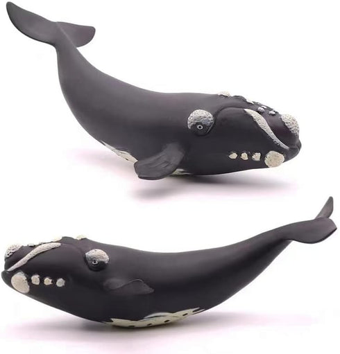 Gemini&Genius Right Whale Action Figure, Shark Animal Ocean Blackfish Toys, Soft Rubber Ocean Whale Shark, Great for Kids Bath Toys, Swimming Toys...
