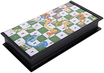 Snakes & Ladders Game 10x10 Board 100 Squares, Extendable Board 10x10 Inch, Family Game, Desk Game, Snake Chess...