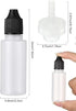 1/2 oz (15ml) LDPE Plastic Thin Tip Dropper Bottles, Small Empty Squeeze Dropper Bottles - Solvents, Essential Oils, Eye drops, Saline, Arts and C...