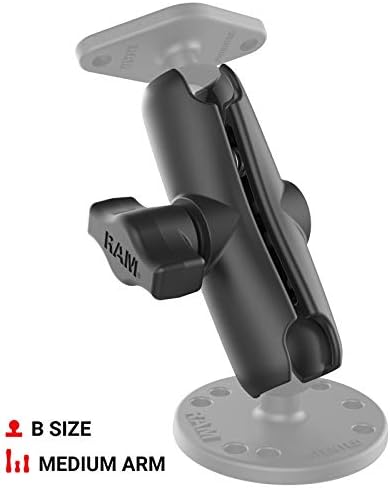 RAM Mounts RAM-B-201U-C Double Socket Arm (Long) Compatible with RAM B Size 1" Ball Components...