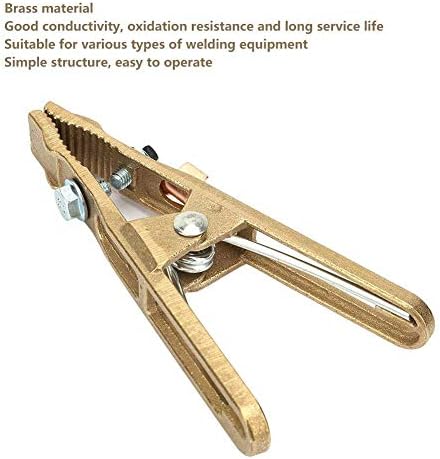 Welding Ground Clamp Brass Earth Clamp A-shape Welder Earth Ground Cable Copper Grip Clip Clamp for Welding Machine(260A)...