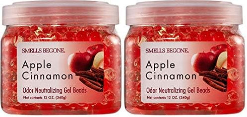 SMELLS BEGONE Odor Eliminator Gel Beads - 12 oz, Pack of 2 - Eliminates Odor in Bathrooms, Cars, Boats, RVs & Pet Areas - Air Freshener - Made wit...