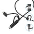 Apple MFI Certified 3-in-1 Cable, Lightning/Type C/Micro USB Cable for iPhone, iPad, Huawei, HTC, LG, Samsung Galaxy, Sony Xperia, Android Smartph...