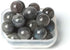 100Pcs Natural Stone 6mm Grey Moonstone Round Loose Gemstone Energy Healing Beads Hole Size 1mm DIY Smooth Beads for Bracelet Necklace Earrings Je...