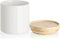 Sweejar Kitchen Canisters Ceramic Food Storage Jar, Stackable Containers with Airtight Seal Wooden Lid for Serving Coffee Bean, Flour, Tea, Spice ...