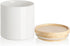 Sweejar Kitchen Canisters Ceramic Food Storage Jar, Stackable Containers with Airtight Seal Wooden Lid for Serving Coffee Bean, Flour, Tea, Spice ...