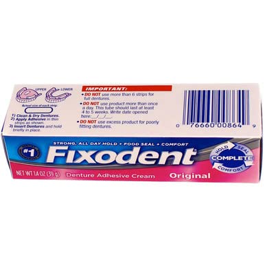 Fixodent Denture Adhesive Cream Original 1.40 oz (Pack of 2)...
