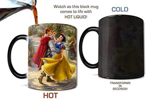 Morphing Mugs Disney – Snow White – Dancing in the Sunlight - Thomas Kinkade - One 11 oz Color Changing Heat Sensitive Ceramic Mug – Image Reveale...