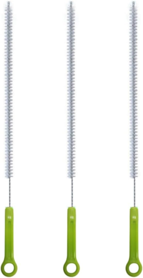 3Pcs 27.9” long Sink Drain Overflow Cleaning Brush, Household Sewer Hair Catcher ?Green?...