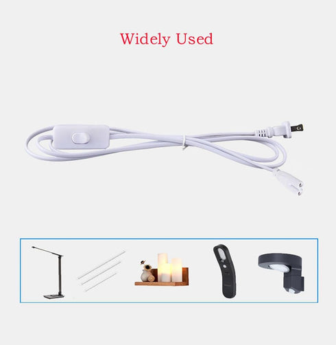 T5 T8 Led Tube Light Power Extension Cord Grow Plug Cable Connecting Integrated Wire Replacement Fixture with On/Off Switch (6FT/1.8M)2 Prong 4PCS...