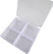 Craft County Small Clear Plastic Organizer – Store Craft Supplies, Beads, and Other Small Items – 4 Compartments...