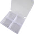 Craft County Small Clear Plastic Organizer – Store Craft Supplies, Beads, and Other Small Items – 4 Compartments...