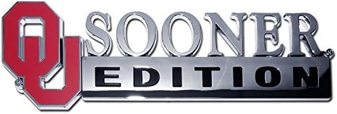 Oklahoma Sooner Edition ABS Chrome Auto Emblem...