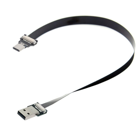 xiwai 2.0M USB 2.0 Type-A Male to USB-C Type-C Male Data Flat Slim FPC Cable for FPV & Disk & Phone...