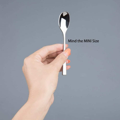 IMEEA Demitasse Spoons Espresso Spoons SUS304 Stainless Steel Small Tea Spoon 4.5 Inch, Set of 6...