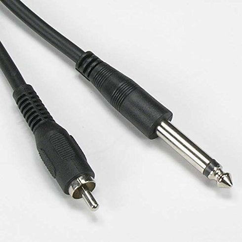 InstallerParts 6Ft 1/4" Mono Male to RCA-Male Cable- Compatible with Amplifiers, Instruments, and More!...