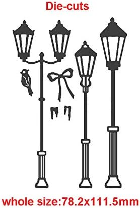 Lantern Metal Cutting Dies for Card Making Outdoor Lamps Birds Metal Die Cuts for DIY Scrapbooking Paper Crafting Handmade Crafts Embossing Stenci...