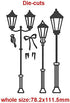 Lantern Metal Cutting Dies for Card Making Outdoor Lamps Birds Metal Die Cuts for DIY Scrapbooking Paper Crafting Handmade Crafts Embossing Stenci...