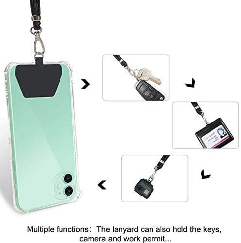 takyu Phone Lanyard, Universal Cell Phone Lanyard with Adjustable Nylon Neck Strap, Phone Tether Safety Strap Compatible with Most Smartphones wit...