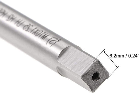 Metric Machine Tap Left Hand for Drilling Tapping Cutting on Soft Metal Aluminum Plate and Iron H2 3 Flutes High Speed Steel Screw Thread Taps Tap...