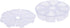 AKOAK 1 Pack Round 8-Compartment Storage Box, Easy to Carry, for Storing Earrings, Rings, Beads, Rhinestones, Pills and More (White)...