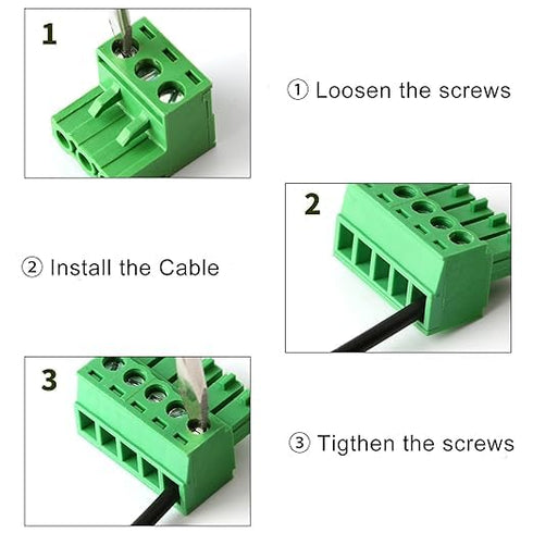 5 PCS 8 Pin 2.54mm Pitch Screw Terminal Block Connector for 26-18AWG, Pluggable Quick Male Plug Connector-8 Pole...