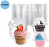50 Pack Individual Cupcake Containers Plastic Cupcake Boxes Cupcake Holders Stackable Deep Dome Cupcake Carrier...