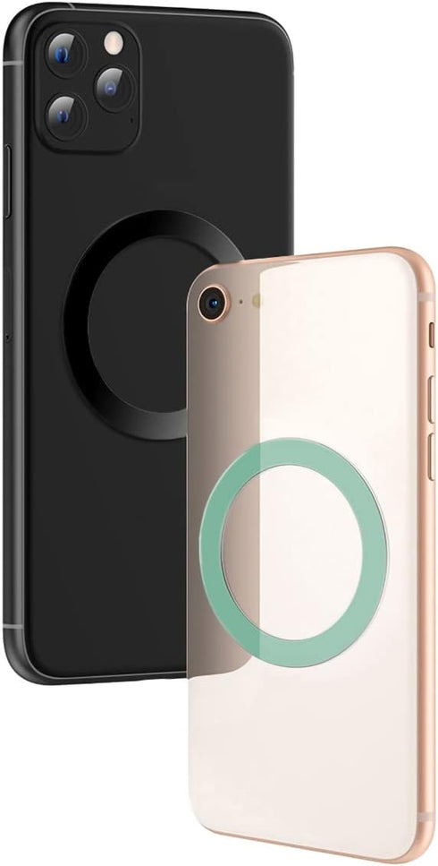 12 Pieces Magnetic Wireless Charger Universal Metal Rings with Sticker, 6 Colors, Ultra Thin Metal Rings Compatible with MagSafe Wireless Charger ...