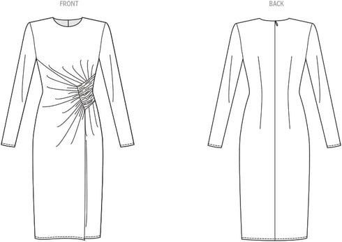 Vogue Misses' Lined Knit Dress Sewing Pattern Packet, Sizes 16-18-20-22-24, Multicolor...
