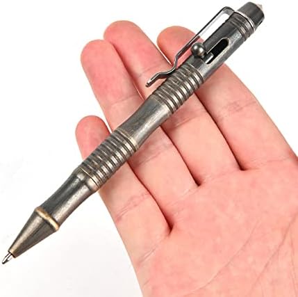 SMOOTHERPRO Solid Brass Bolt Action Pen Refillable Retractable Heavy Duty for Tremor Parkinson Arthritic Business Office Signature Writing EDC Gif...