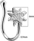 3Pcs Fake Nose Rings - Clip On, Non-Pierced, Adjustable Nose Cuff & Septum Hoop Rings...