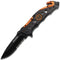 TAC-FORCE Spring Assisted Opening EMT EMS ORANGE Rescue Folding Pocket Knife...