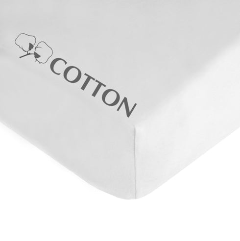 American Baby Company 100% Natural Cotton Fitted Crib Sheet 52" x 28" - Soft, Breathable, Hypoallergenic & Gentle Toddler Bed Sheet, White, Neutra...