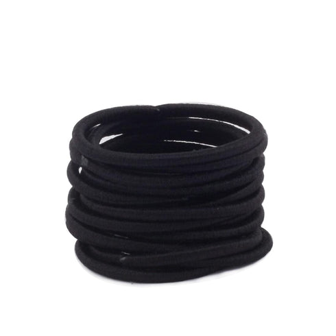 Baby Girls Hair Ties No-metal Hair Elastics Ponytail Holders Hair Bands (2 mm x 2.5 cm,Black)...