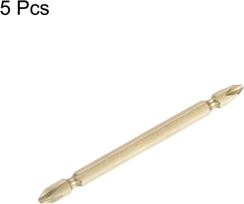 5pcs PH2 Phillips Head Screwdriver Double Ended Driver Bit 4" Length 0.25" Dia S2 Steel Magnetic Long Double Sided Cross Head for Power Tool...