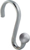 iDesign InterDesign Shower Curtain S-Hooks Chrome, Set of 12 Axis Shwr Hks W/Ball Set/12, Set of 1, 12 Count...