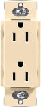 Lutron Claro 15 Amp Duplex Outlet, CAR-15-IV, 125 Volts, Ivory...