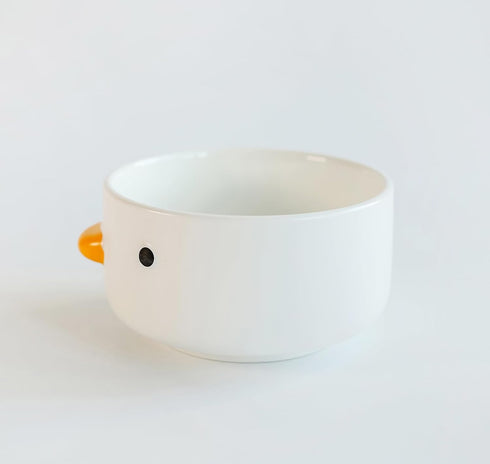 PURROOM Funny Cute Duck Bowl, Handmade Glaze Duck Safety Ceramics 17oz Soup Bowls, 4.6'' Rice Bowl. (500ML)...