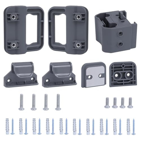 Reinforced Retractable Baby Gate Replacement Parts Kit, Retractable Dog Gate Full Set Wall Mounting Hardware Retractable Pet Gate Accessories with...