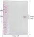 A5 Clear PVC Binder Cover 6 Pink Round Ring Binders Dia 20mm Snap Closure Sealing Edge Notebook Shell File Folders Album Binders...