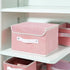 ANMINY Fabric Storage Bin with Lid Rose Print Storage Box Basket with PU Leather Handles Washable PP Plastic Board Decorative Foldable Lidded Shel...